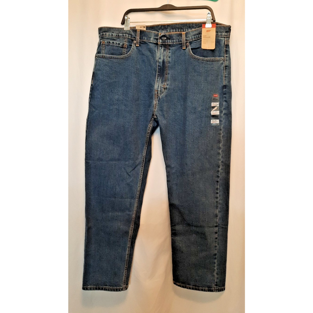 NWT Levi's 505 Jeans Mens 40x30 Regular Fit Straight Leg Blue Denim Stretch